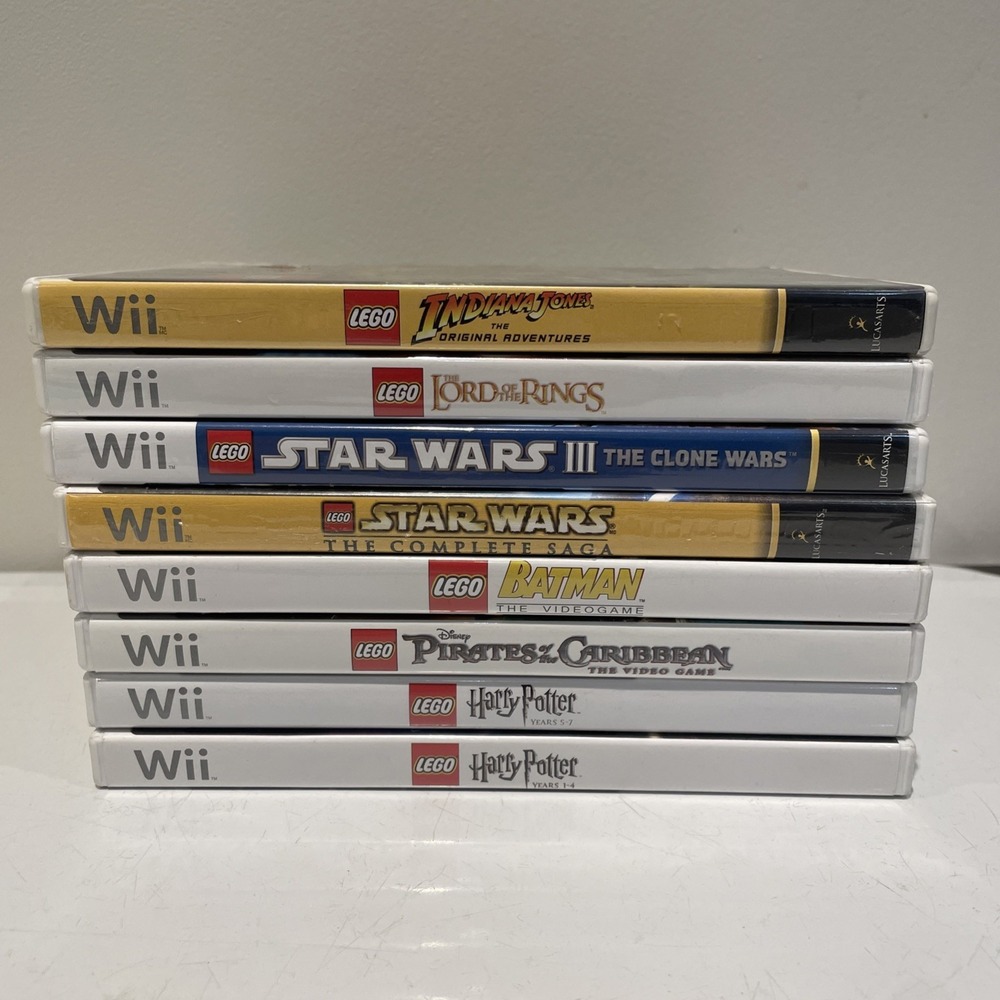 Nintendo Wii Lego Games Lot X 8 Batman Star Wars Indiana Jones Harry Potter LOTR